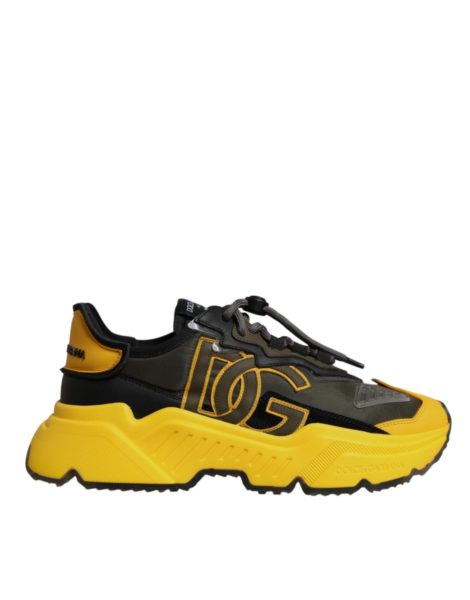 Dolce & Gabbana Black Yellow Daymaster Low Top Sneakers Shoes - RIMODA