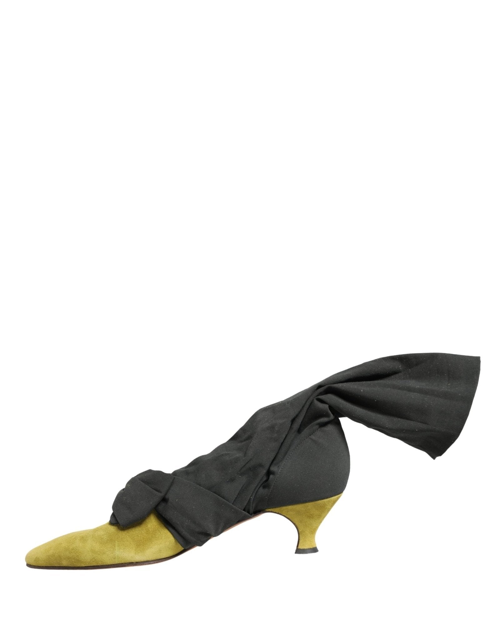 Dolce & Gabbana Black Yellow Suede Boots Shoes - RIMODA