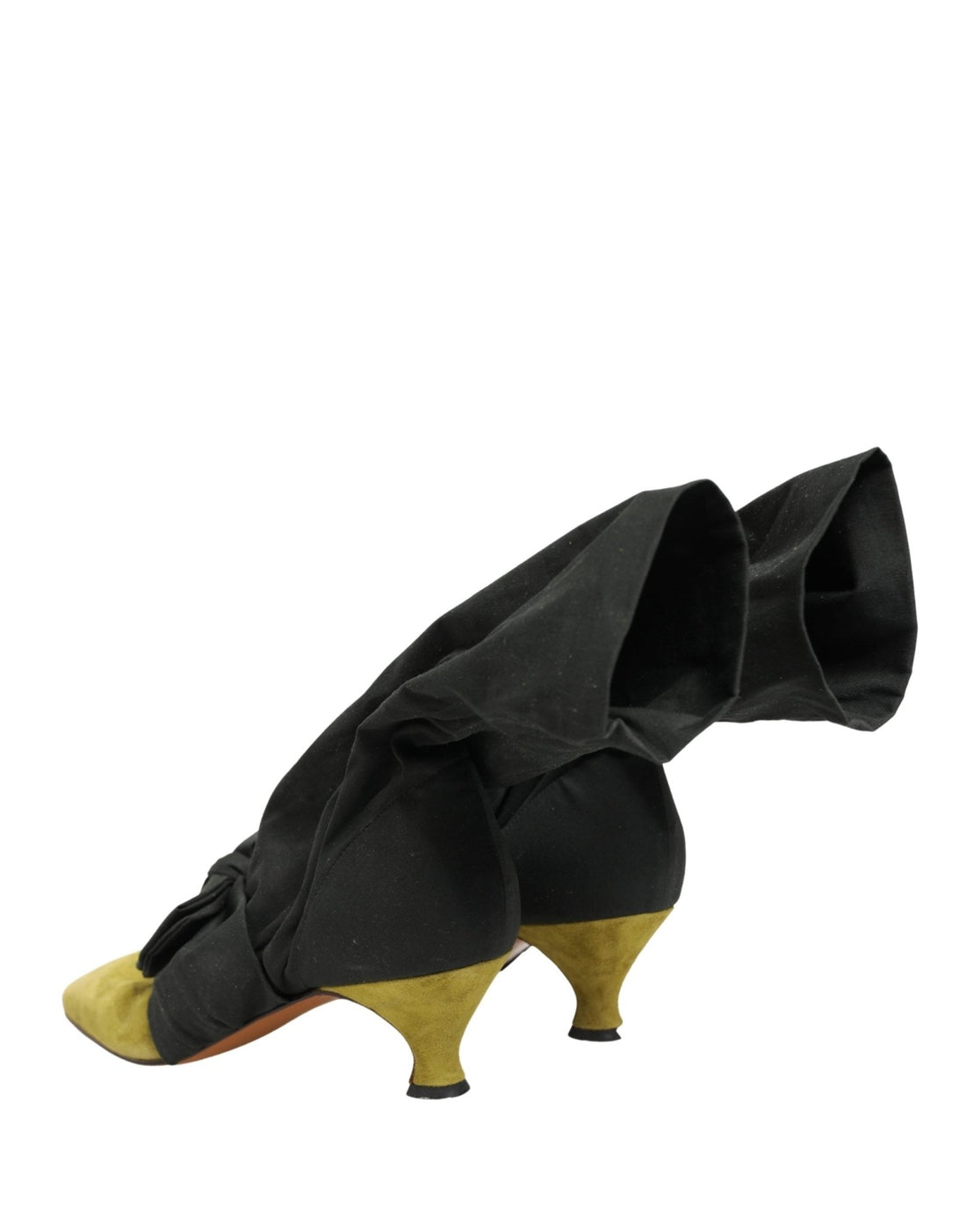 Dolce & Gabbana Black Yellow Suede Boots Shoes - RIMODA