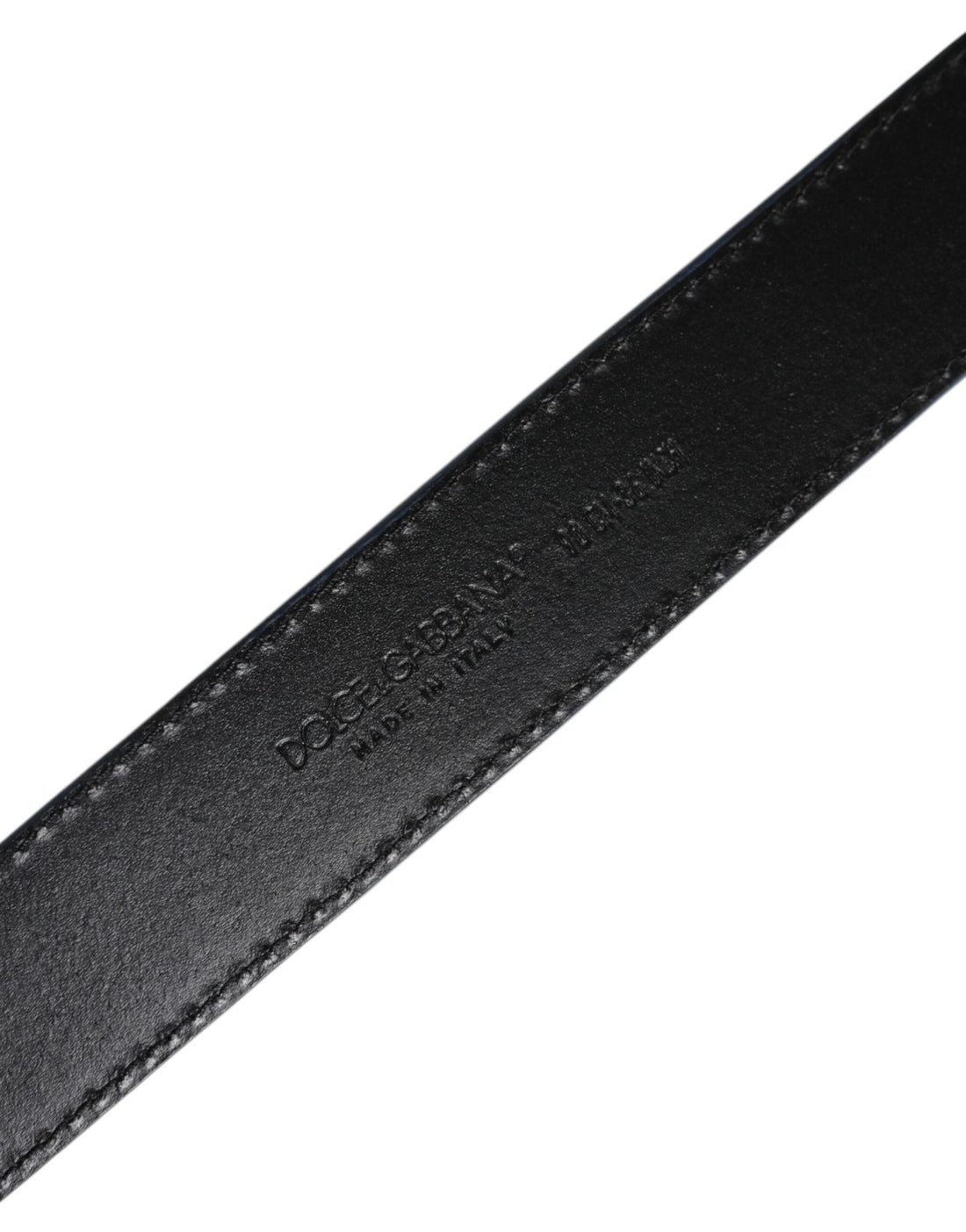 Dolce & Gabbana Blue Beige Leather Weaved Metal Buckle Belt - RIMODA