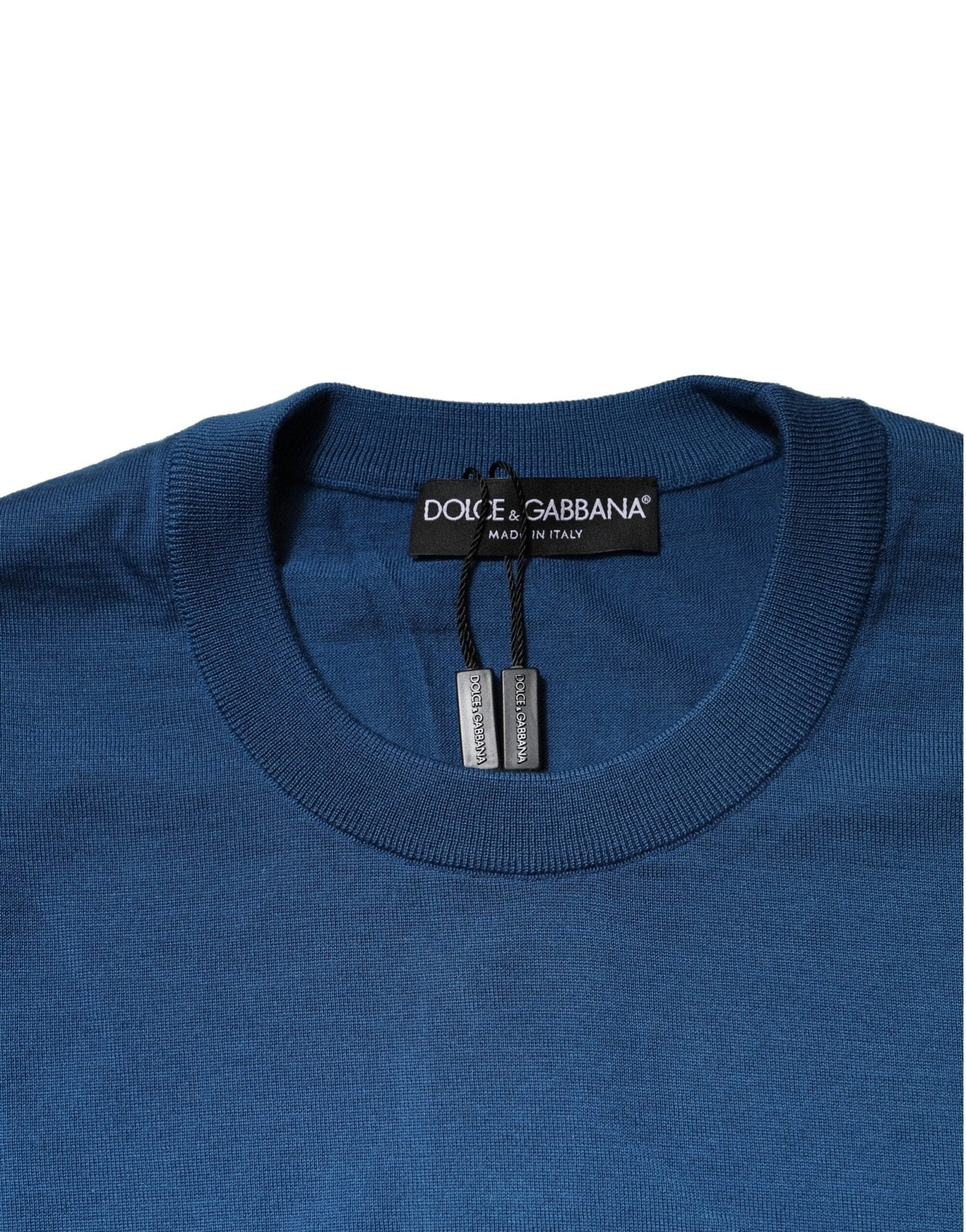 Dolce & Gabbana Blue Cashmere Crew Neck Sweatshirt Sweater - RIMODA