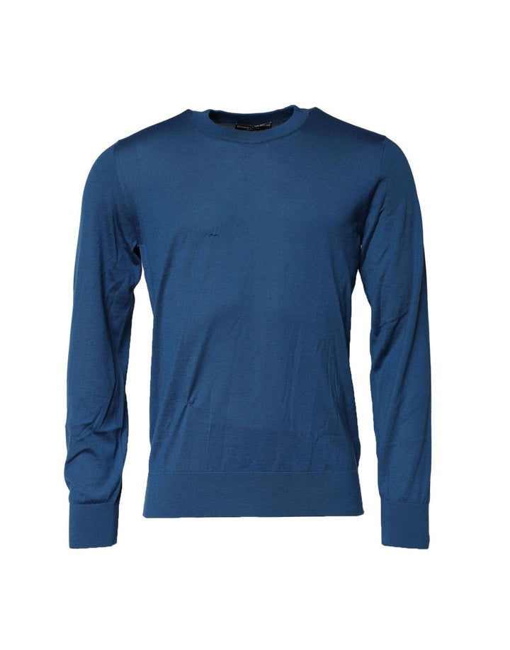 Dolce & Gabbana Blue Cashmere Crew Neck Sweatshirt Sweater - RIMODA