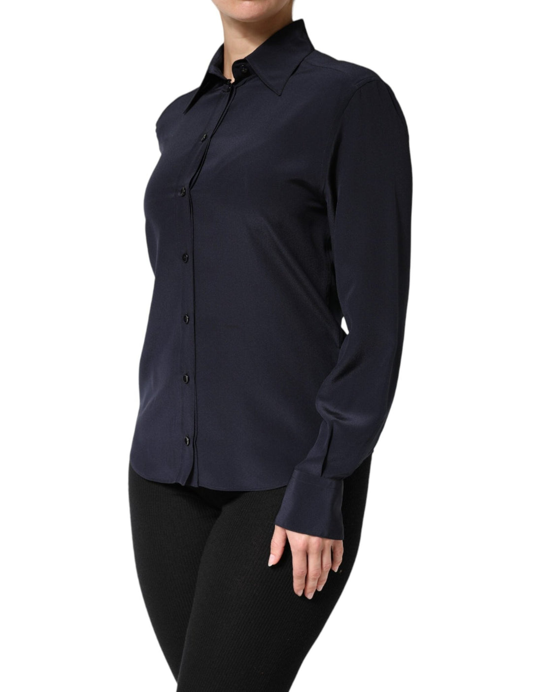 Dolce & Gabbana Blue Collared Long Sleeves Dress Shirt Top - RIMODA