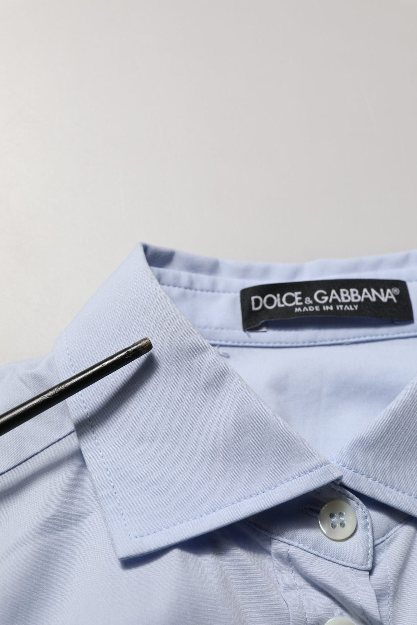 Dolce & Gabbana Blue Collared Long Sleeves Dress Shirt Top - RIMODA