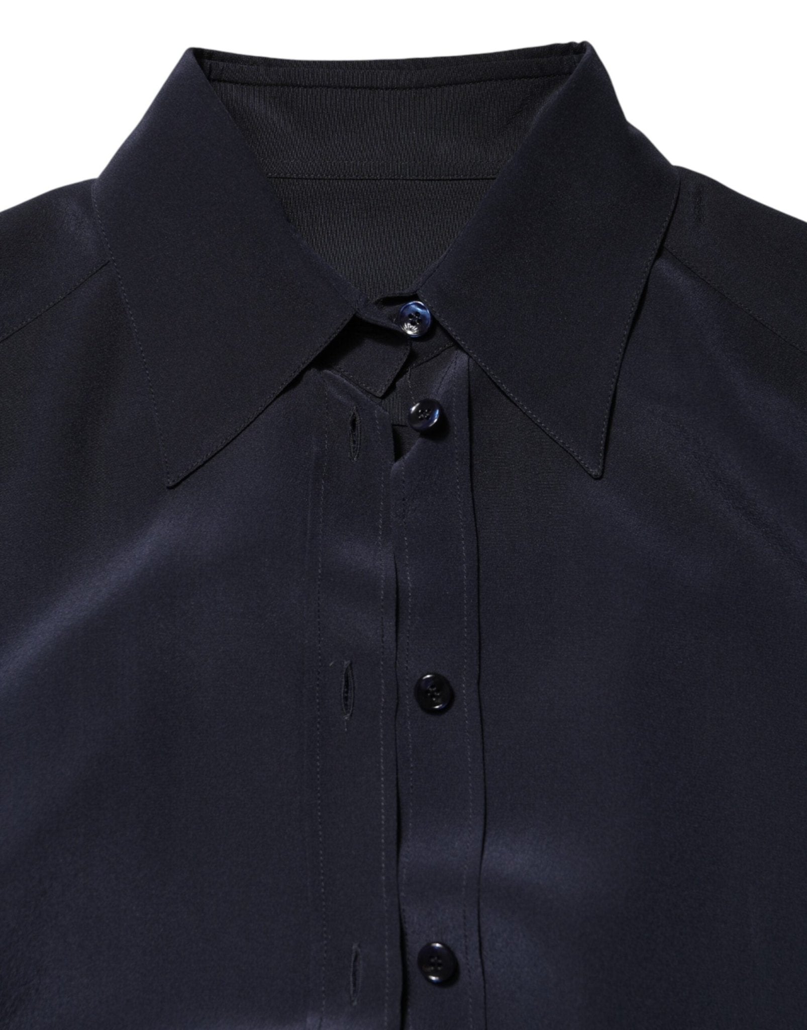 Dolce & Gabbana Blue Collared Long Sleeves Dress Shirt Top - RIMODA