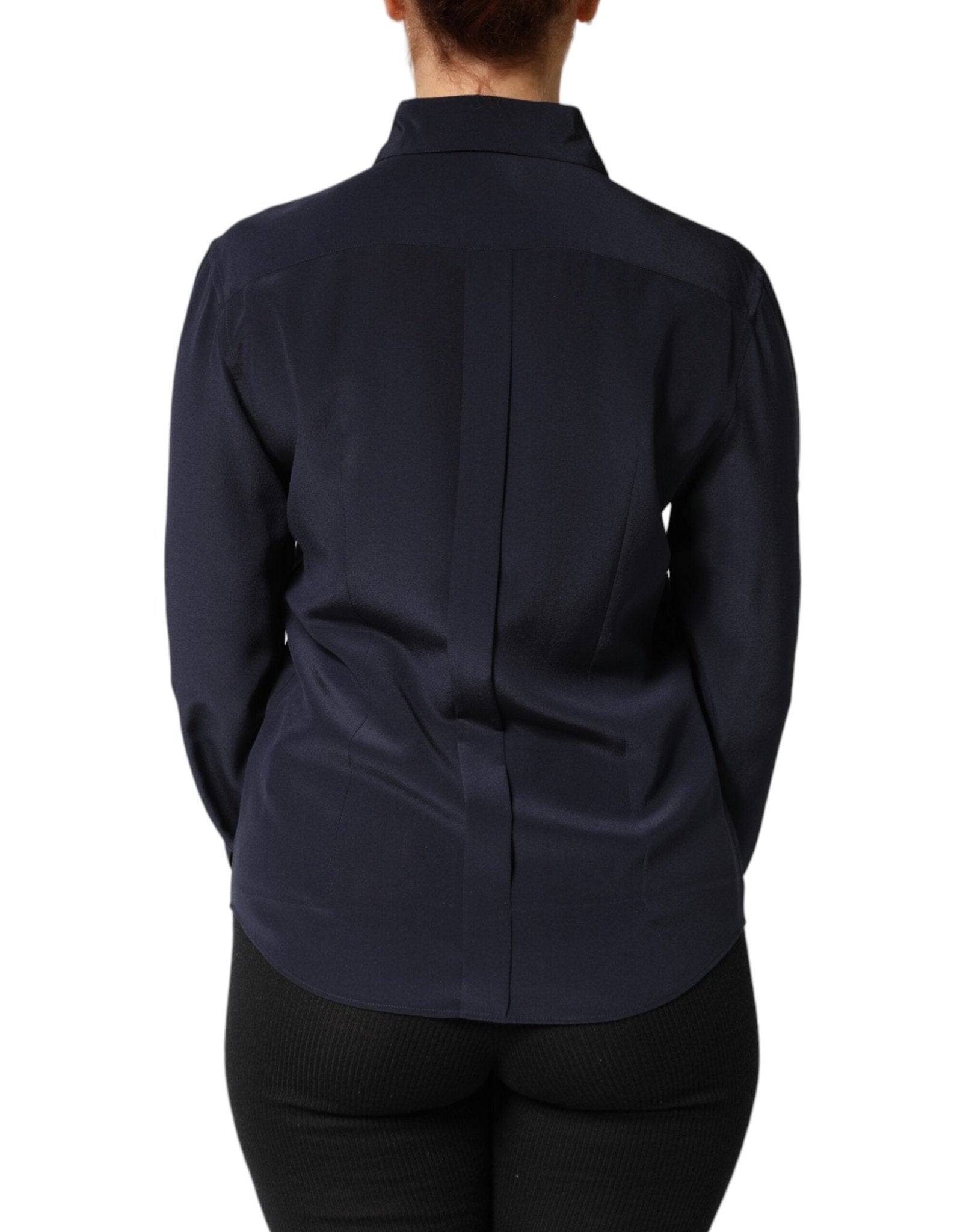 Dolce & Gabbana Blue Collared Long Sleeves Dress Shirt Top - RIMODA