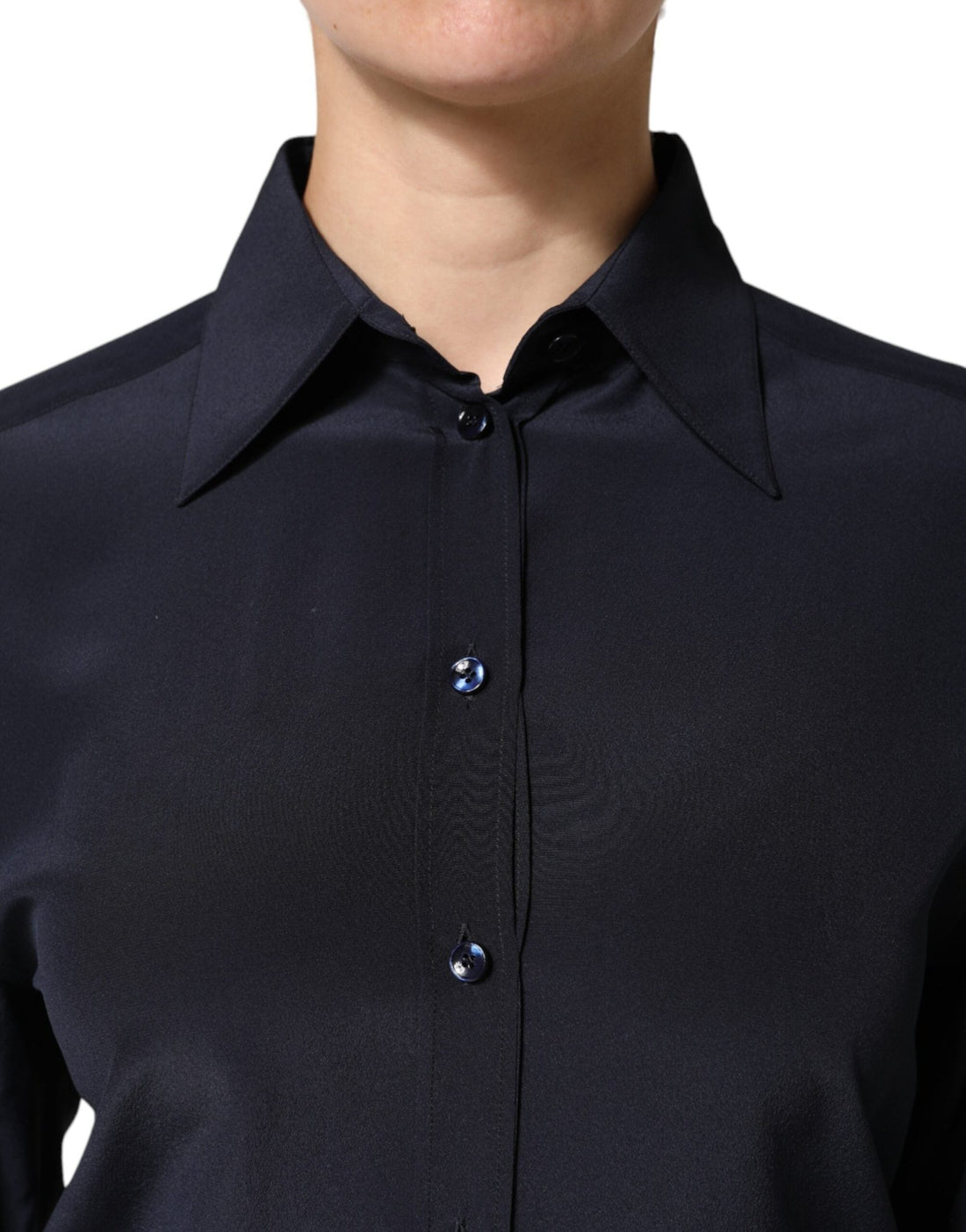 Dolce & Gabbana Blue Collared Long Sleeves Dress Shirt Top - RIMODA