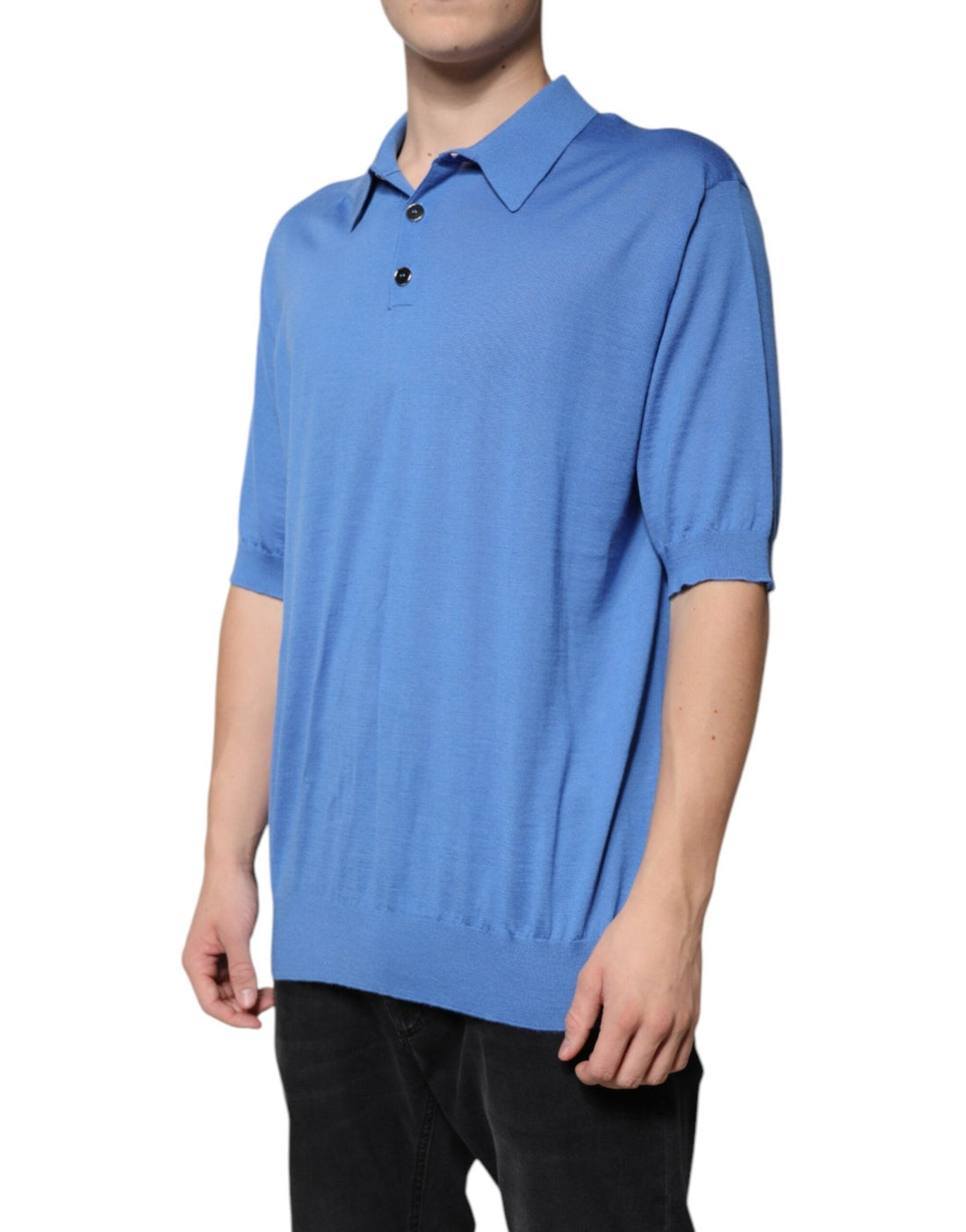 Dolce & Gabbana Blue Collared Short Sleeves Polo T-shirt - RIMODA