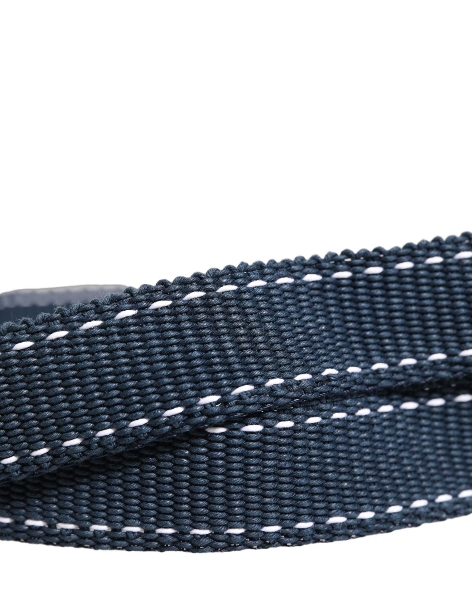 Dolce & Gabbana Blue Cotton Canvas DG Logo Metal Buckle Belt - RIMODA