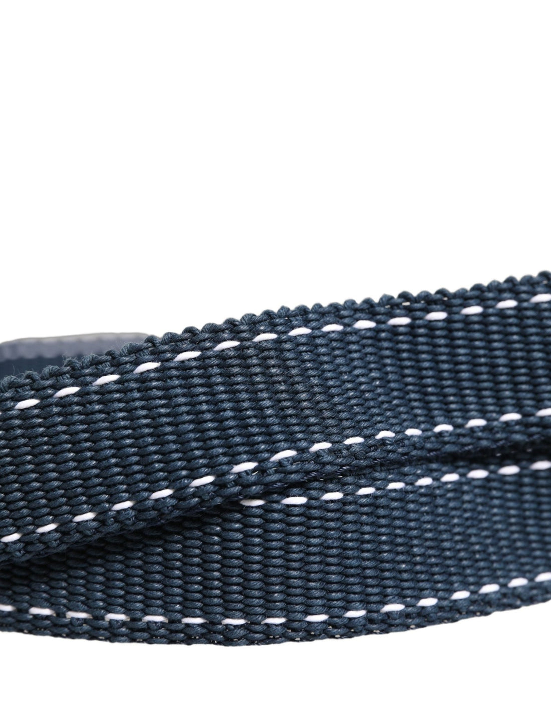 Dolce & Gabbana Blue Cotton Canvas DG Logo Metal Buckle Belt - RIMODA