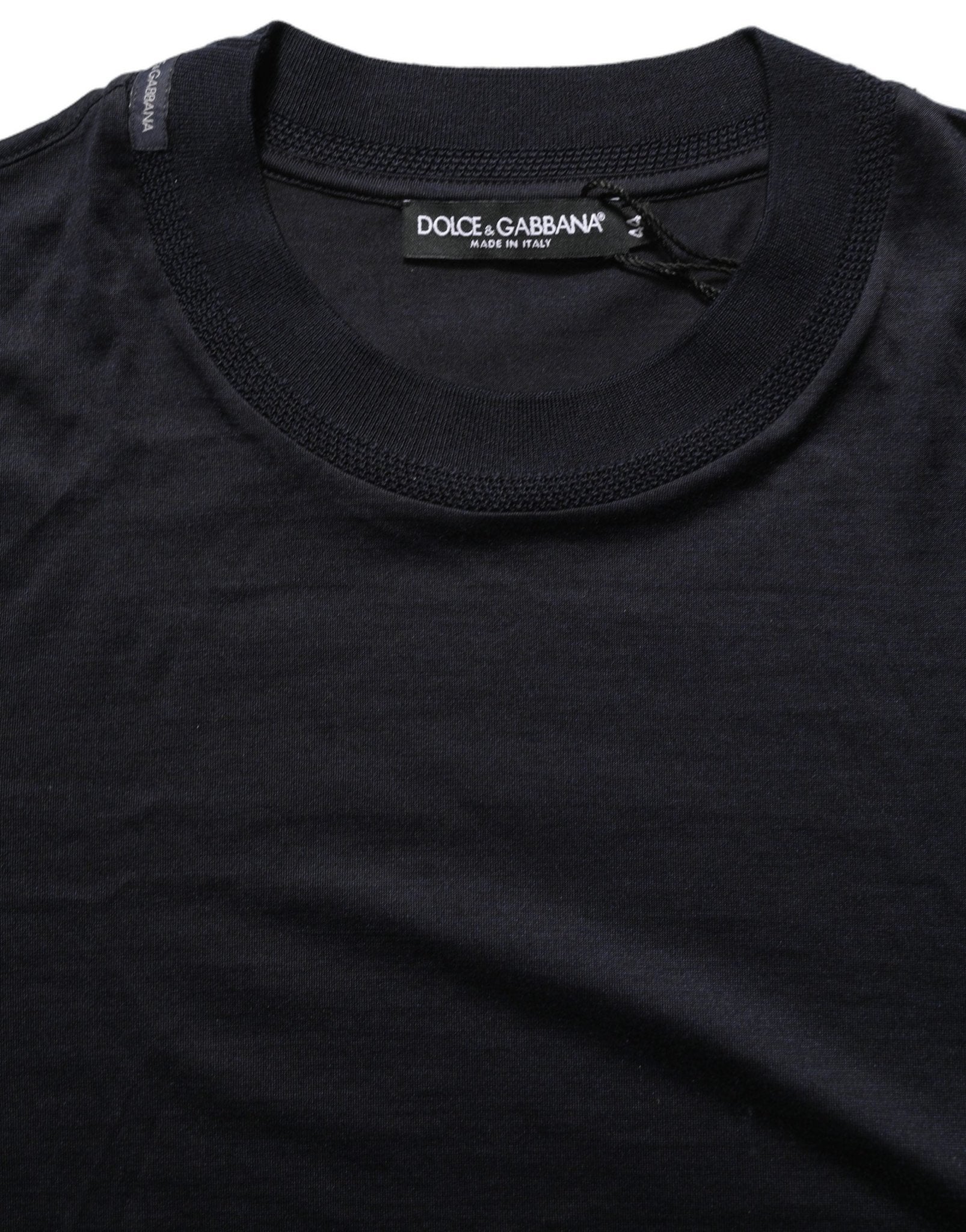 Dolce & Gabbana Blue Cotton Crew Neck Short Sleeve T-shirt - RIMODA