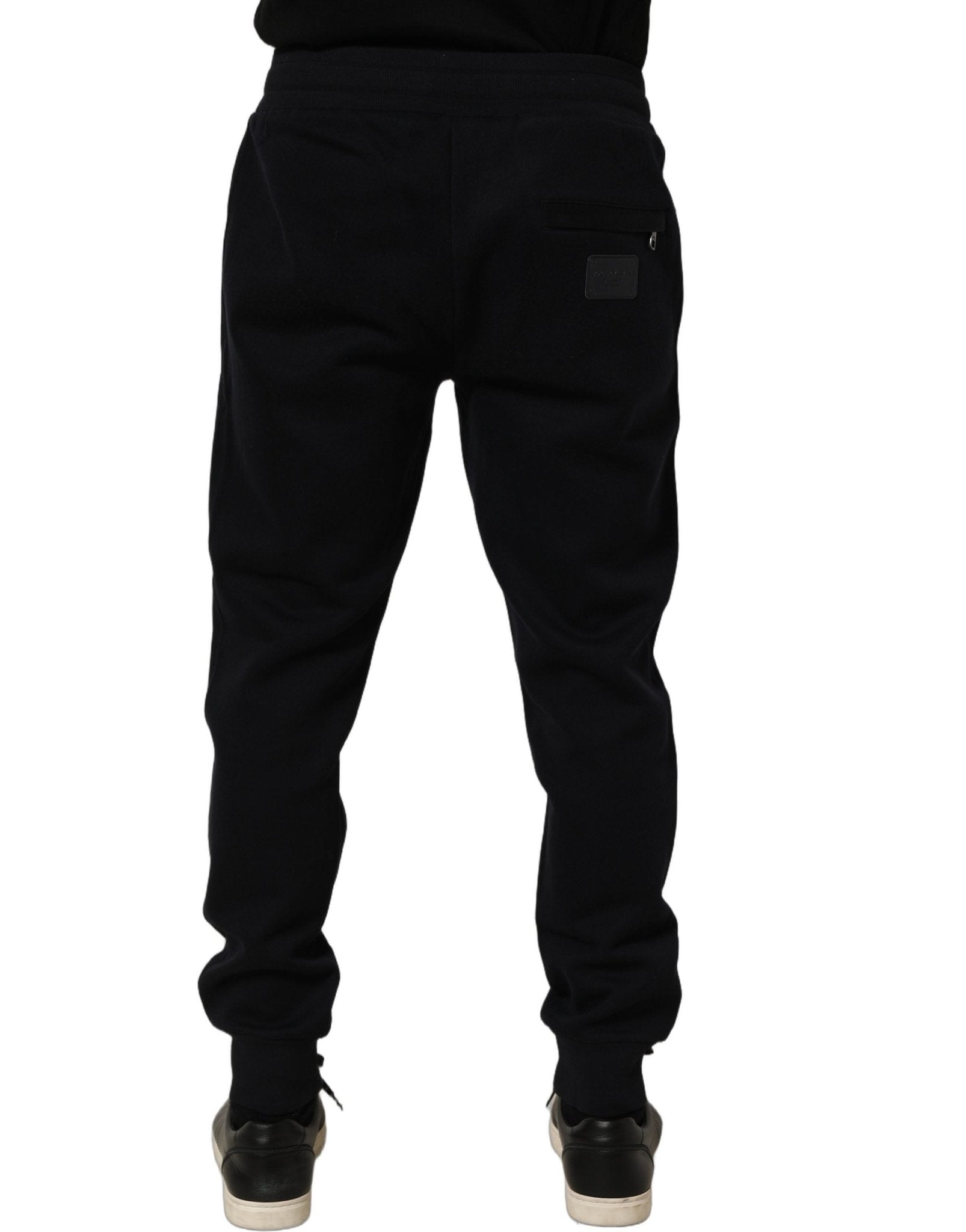Dolce & Gabbana Blue Cotton Drawstring Jogger Trouser Pants - RIMODA