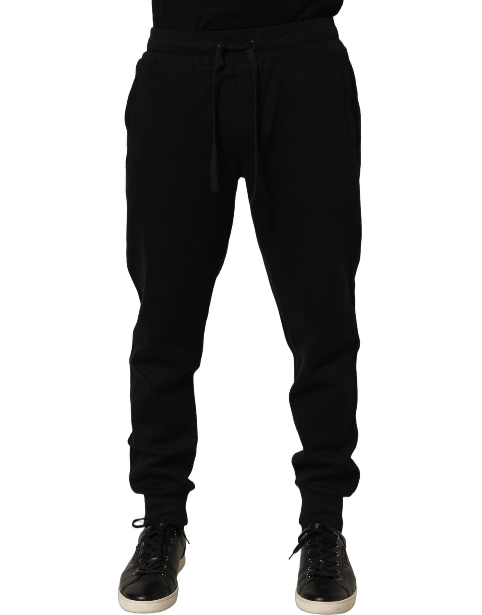 Dolce & Gabbana Blue Cotton Drawstring Jogger Trouser Pants - RIMODA