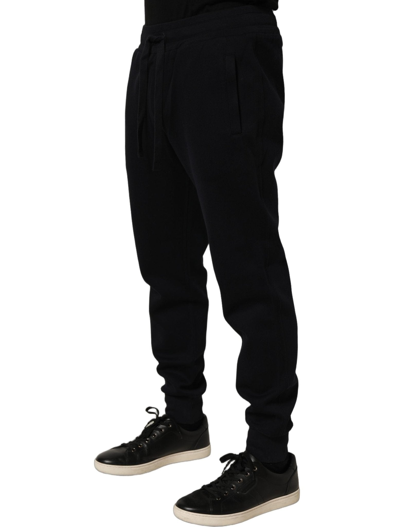 Dolce & Gabbana Blue Cotton Drawstring Jogger Trouser Pants - RIMODA