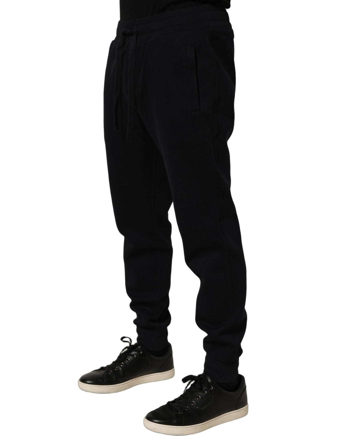 Dolce & Gabbana Blue Cotton Drawstring Jogger Trouser Pants - RIMODA