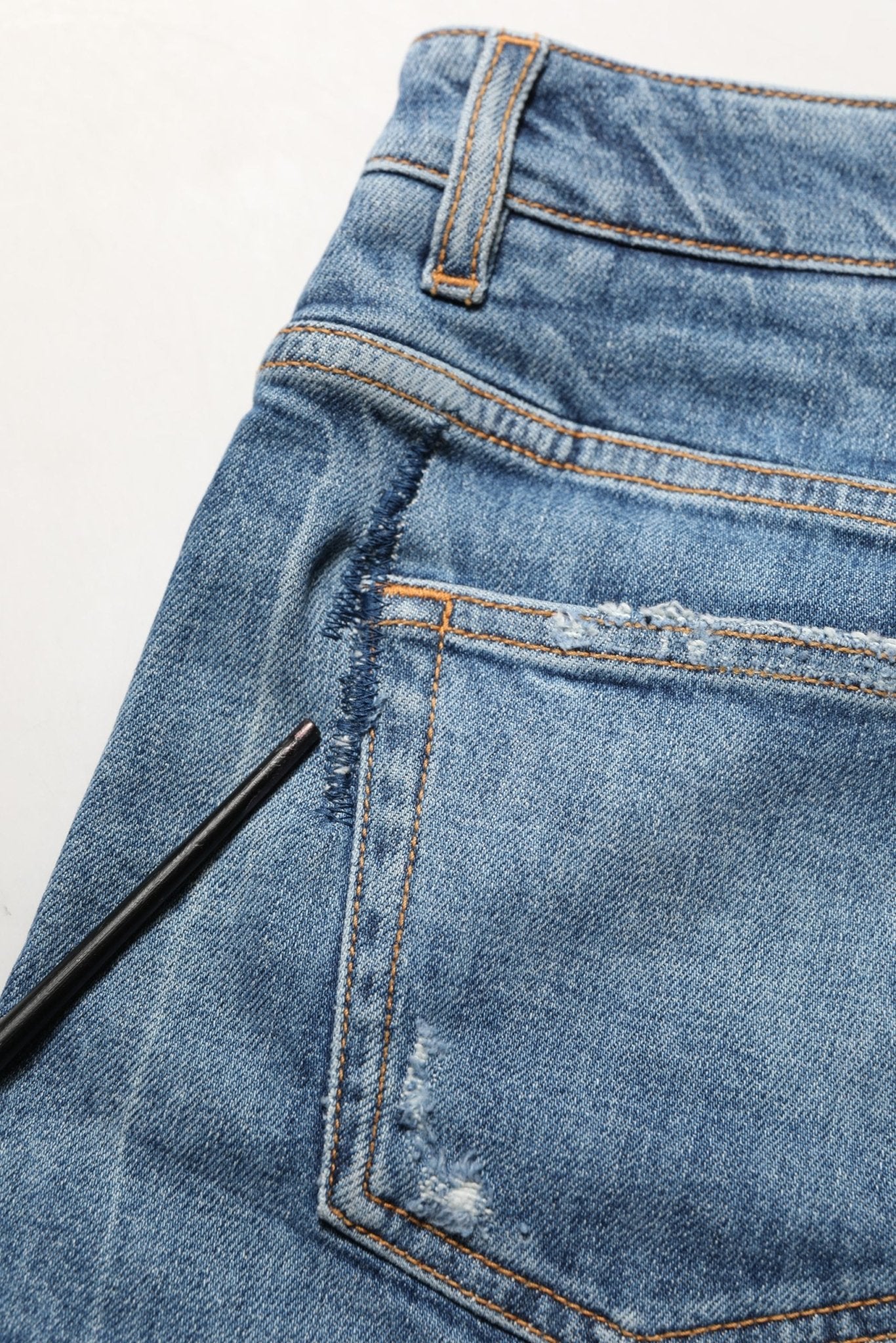 Dolce & Gabbana Blue Cotton High Rise Denim Hot Pants Shorts - RIMODA