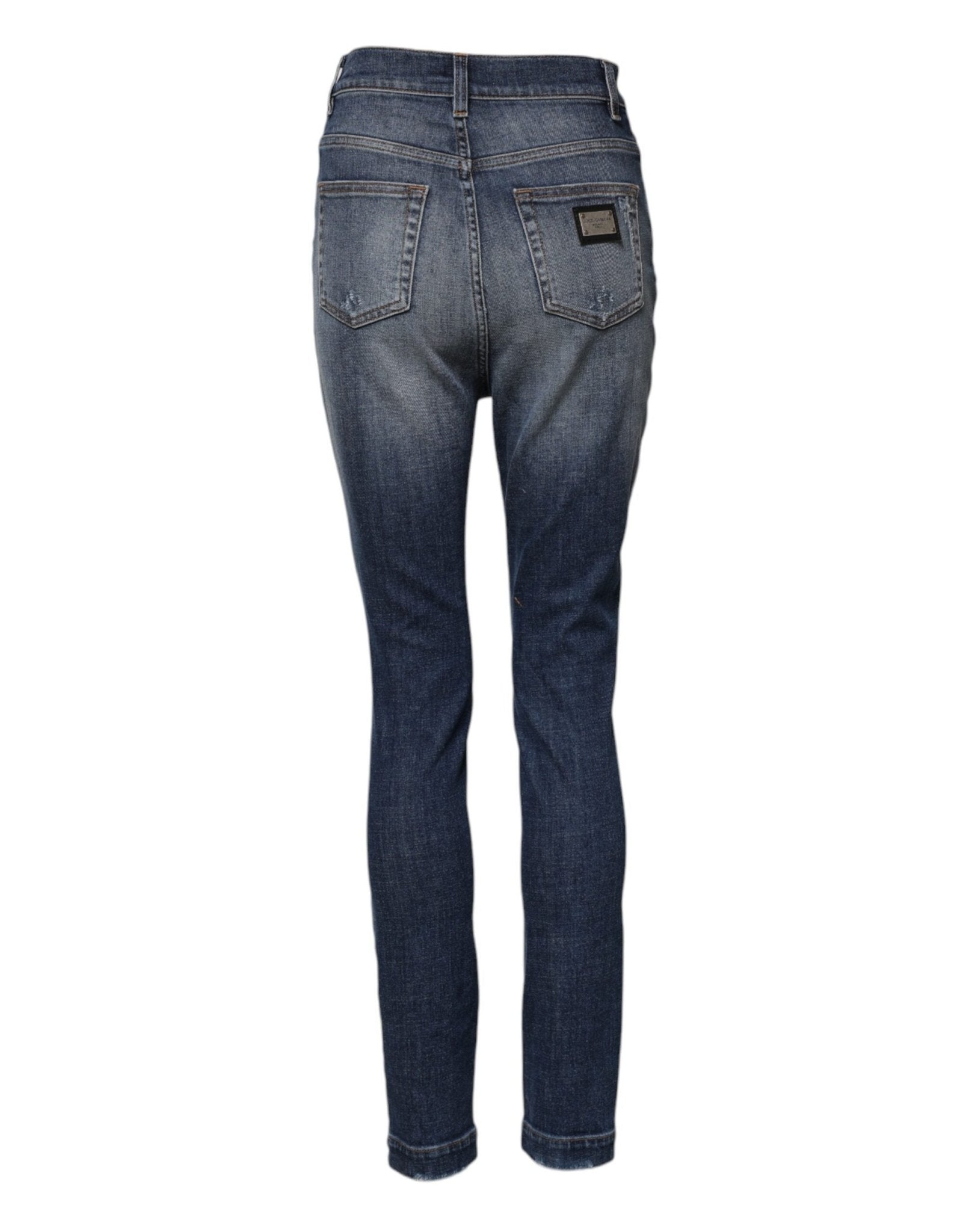 Dolce & Gabbana Blue Cotton HighWaist Skinny Denim Jeans - RIMODA