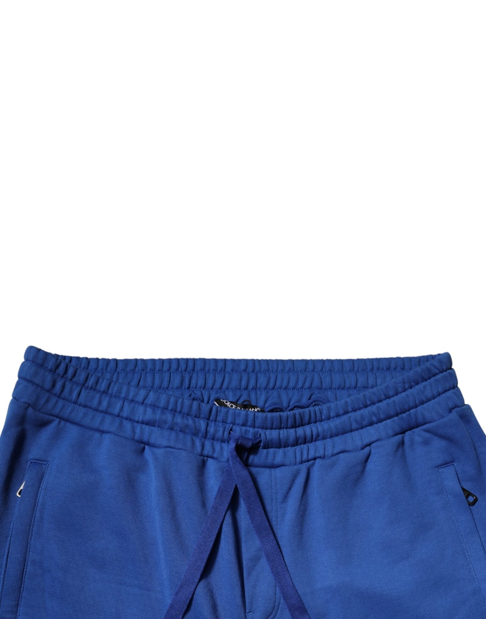 Dolce & Gabbana Blue Cotton Jogger Mid Waist Pants - RIMODA