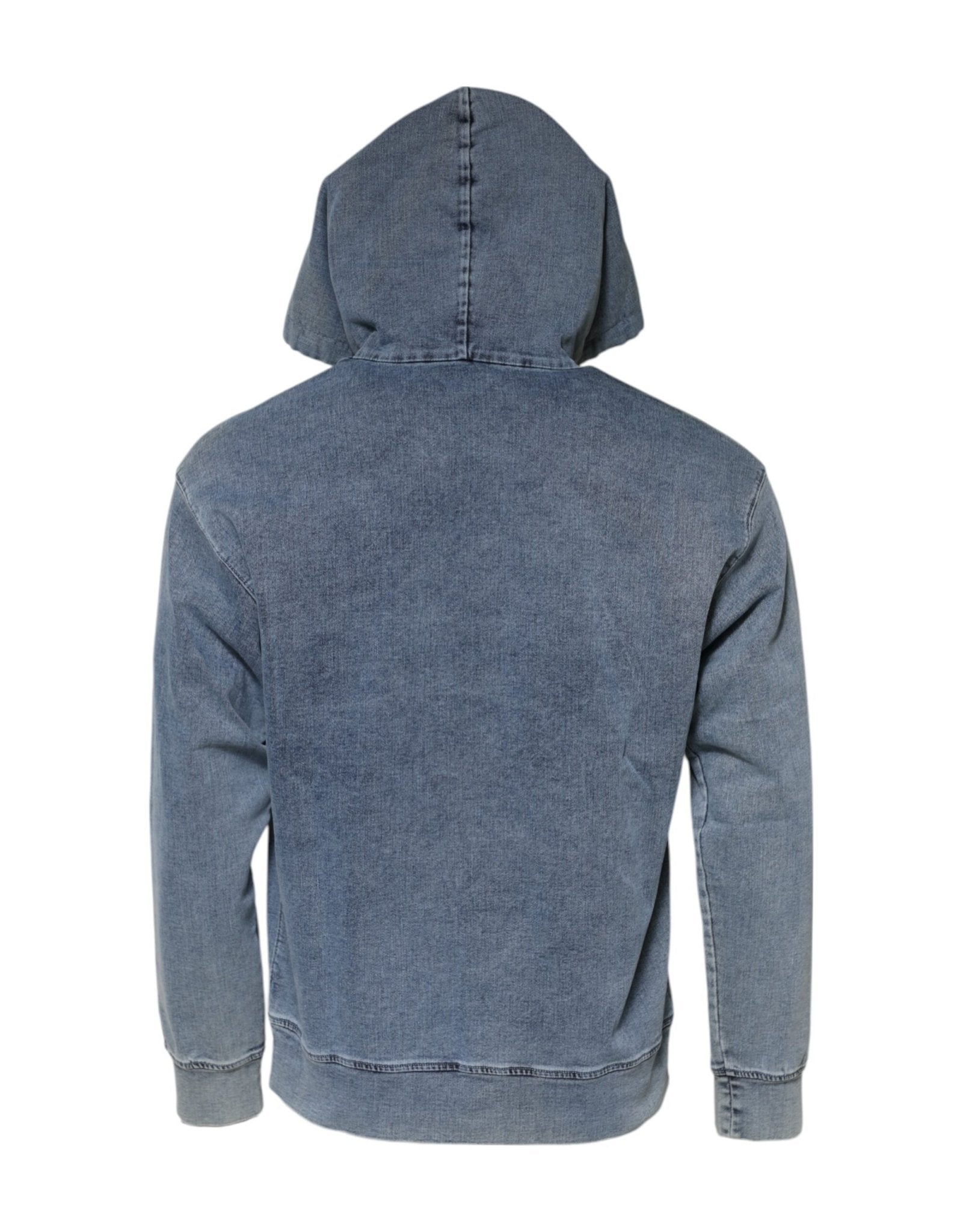Dolce & Gabbana Blue Cotton Logo Hooded Sweatshirt Sweater - RIMODA