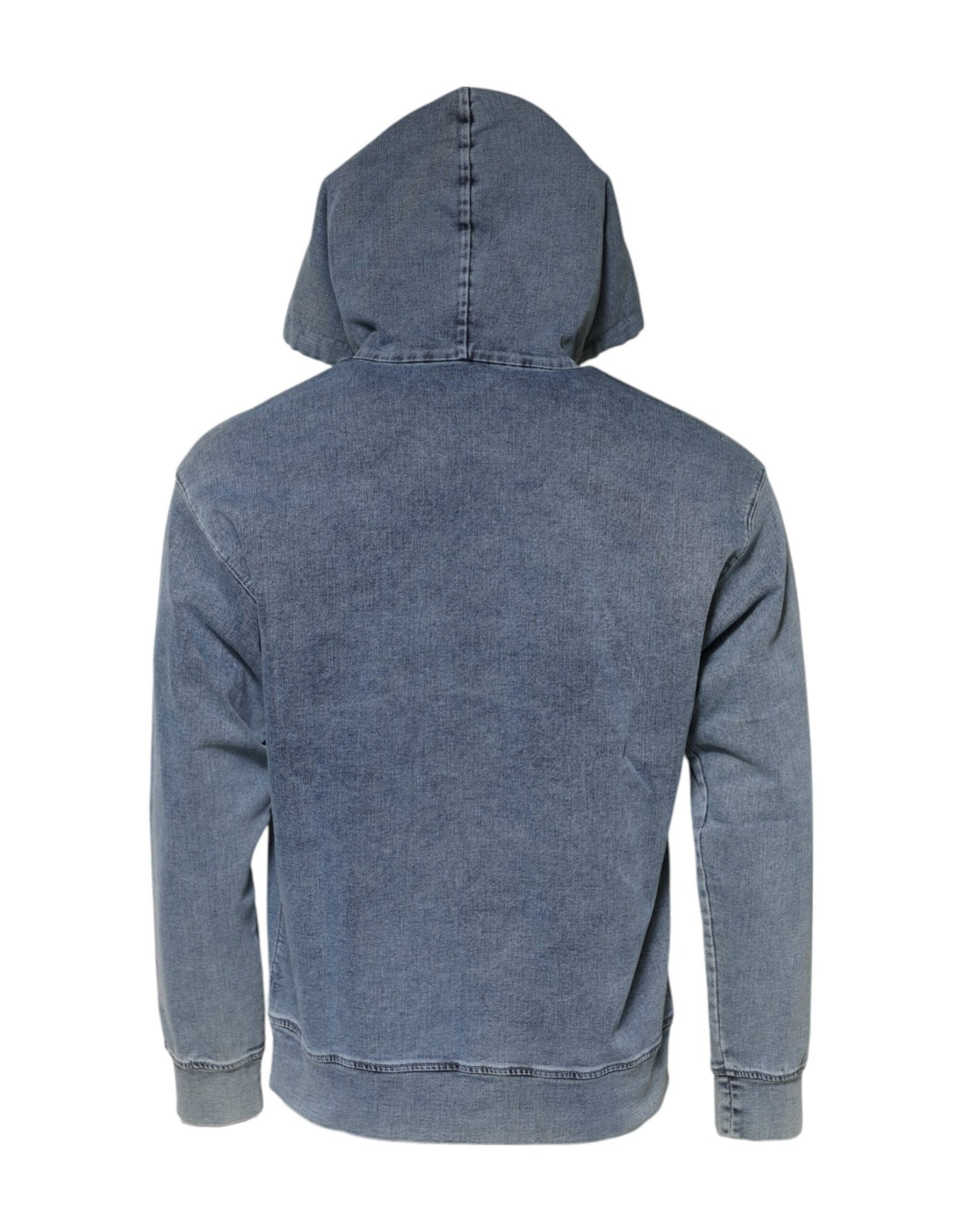 Dolce & Gabbana Blue Cotton Logo Hooded Sweatshirt Sweater - RIMODA