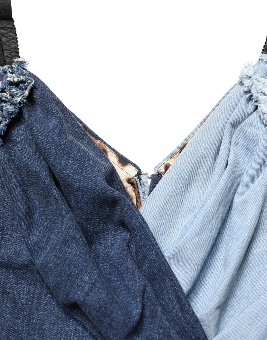 Dolce & Gabbana Blue Cotton Patchwork Denim Mini Sheath Dress - RIMODA
