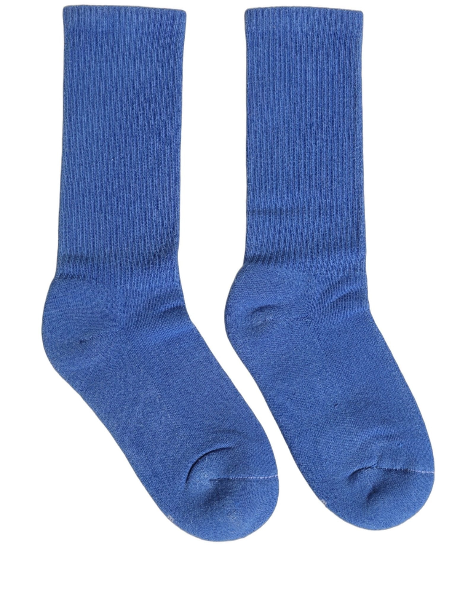 Dolce & Gabbana Blue Cotton Ribbed Mid Calf Women Accessory Socks - RIMODA