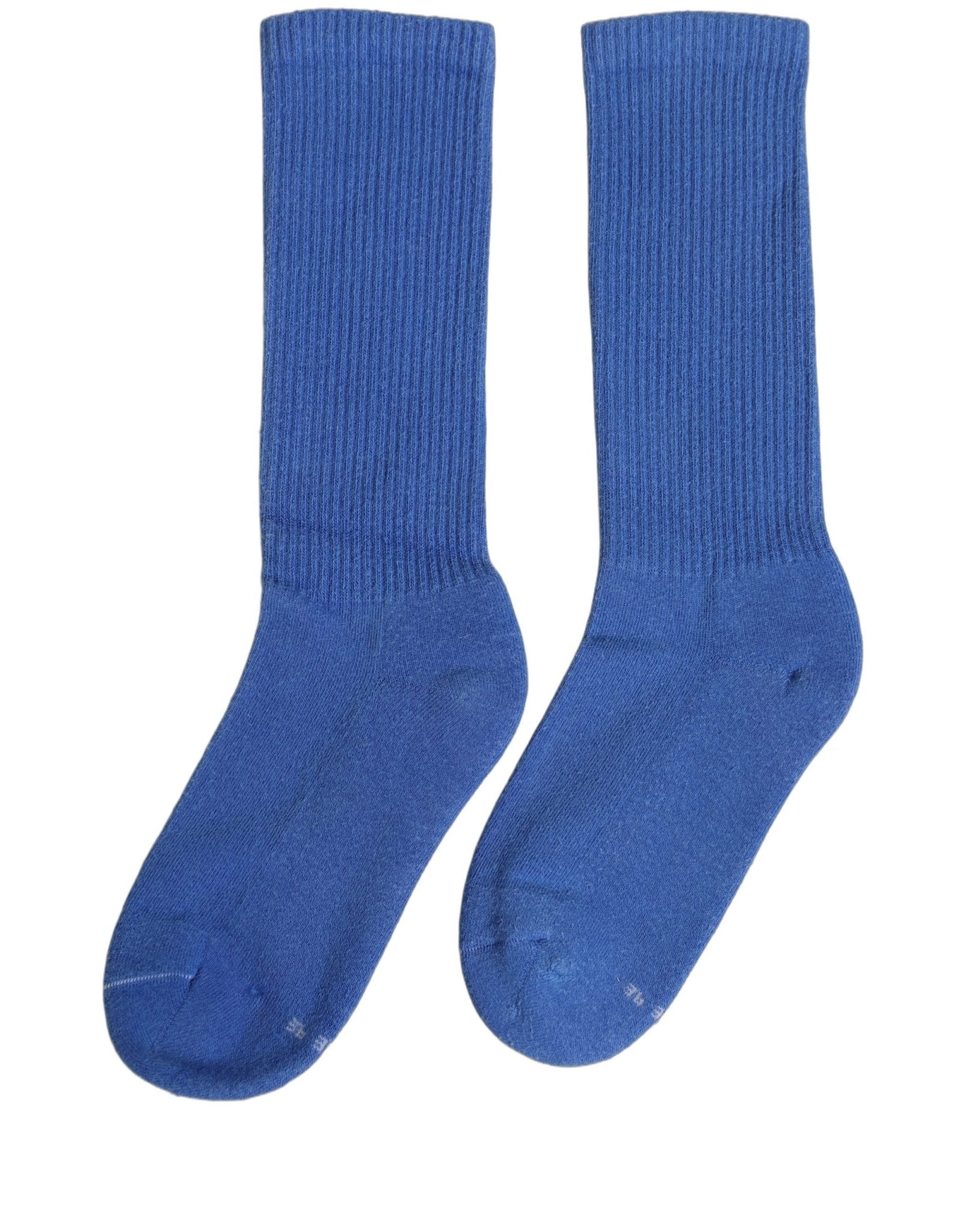 Dolce & Gabbana Blue Cotton Ribbed Mid Calf Women Accessory Socks - RIMODA