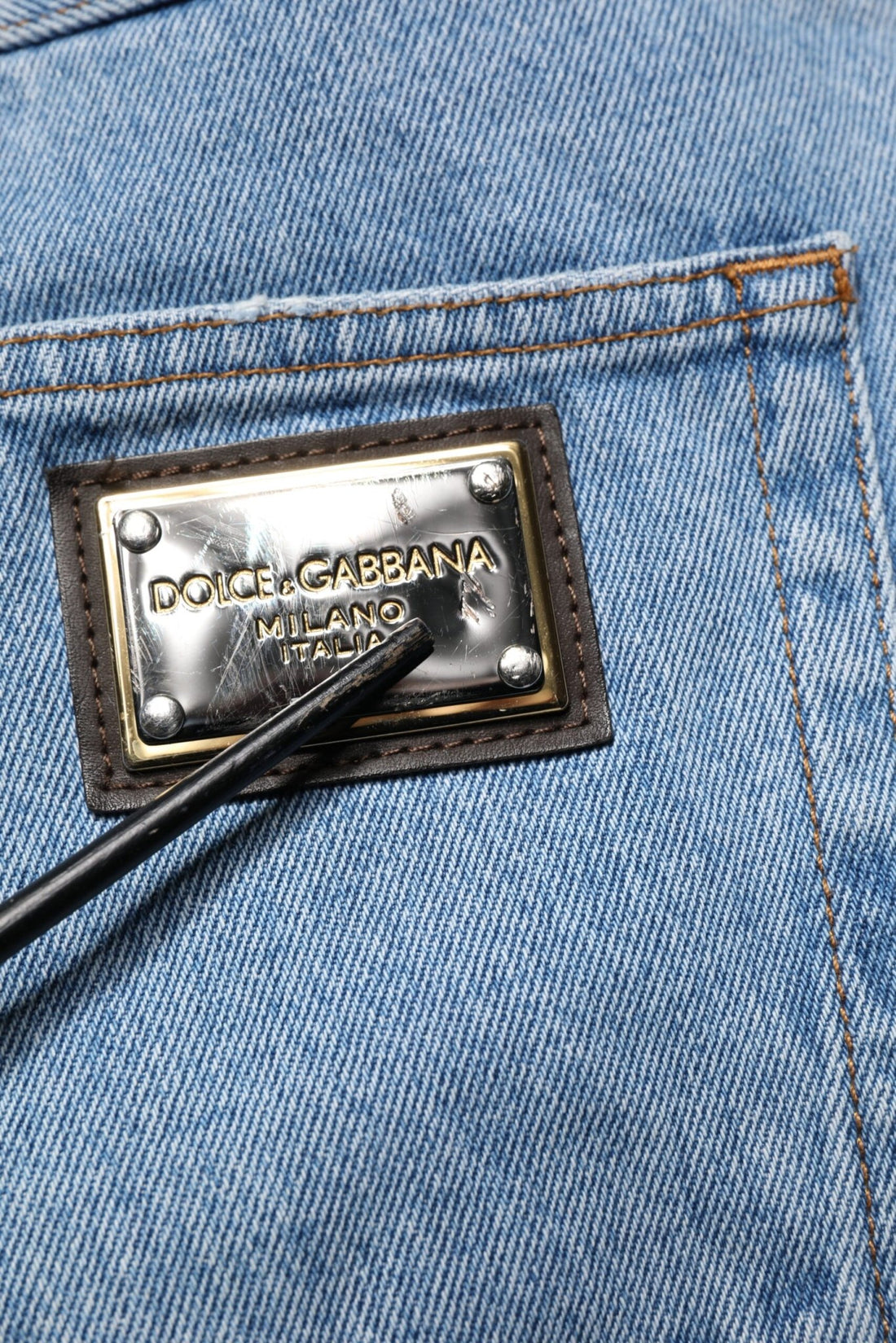 Dolce & Gabbana Blue Cotton Skinny Men Denim Mid Waist Jeans - RIMODA