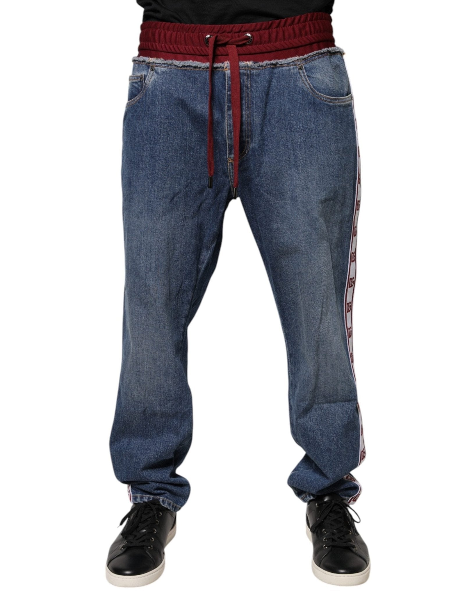 Dolce & Gabbana Blue Cotton Stretch Straight Denim Jeans - RIMODA