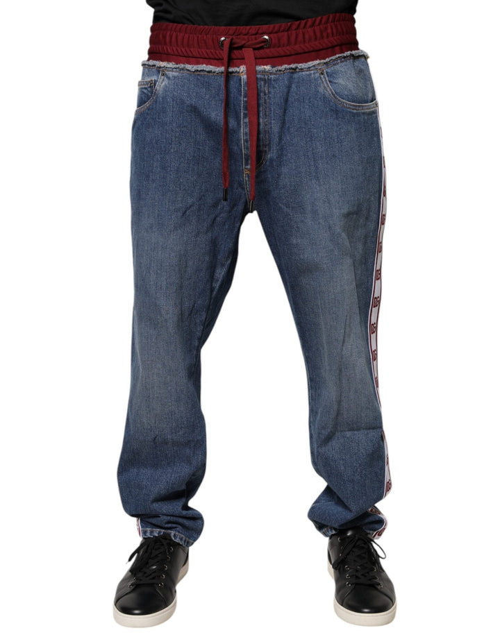 Dolce & Gabbana Blue Cotton Stretch Straight Denim Jeans - RIMODA