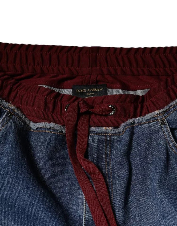 Dolce & Gabbana Blue Cotton Stretch Straight Denim Jeans - RIMODA