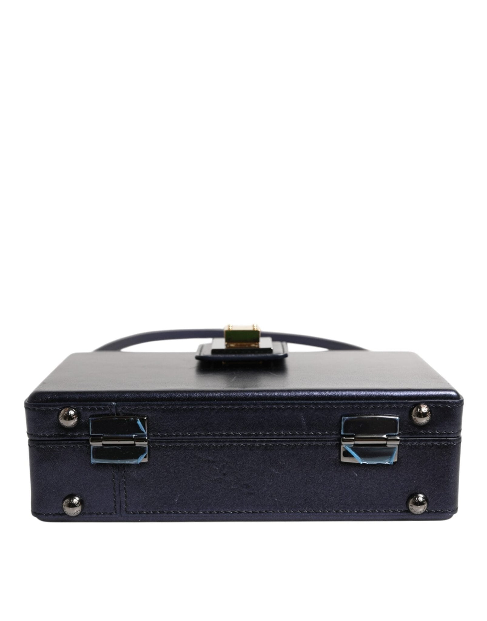 Dolce & Gabbana Blue DG BOX Lambskin Leather Crossbody Strap Bag - RIMODA