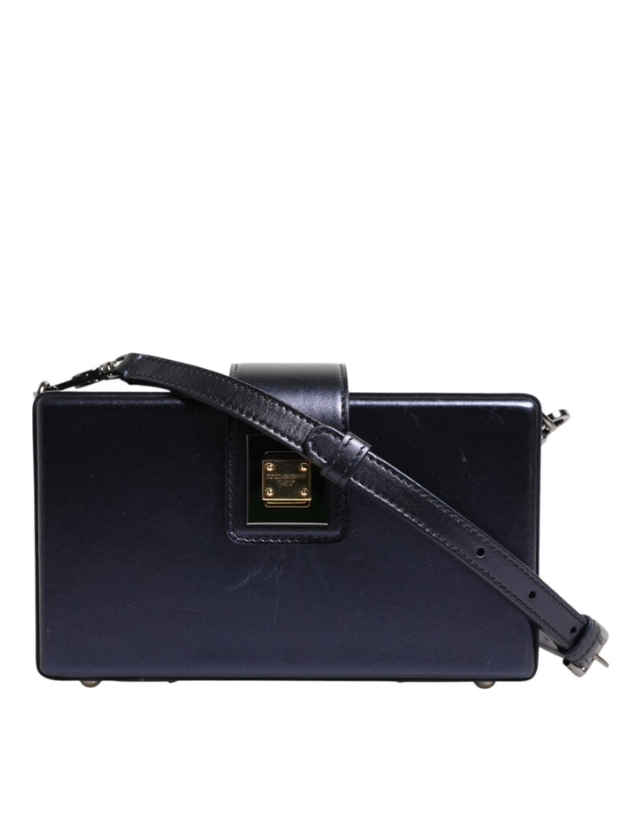 Dolce & Gabbana Blue DG BOX Lambskin Leather Crossbody Strap Bag - RIMODA