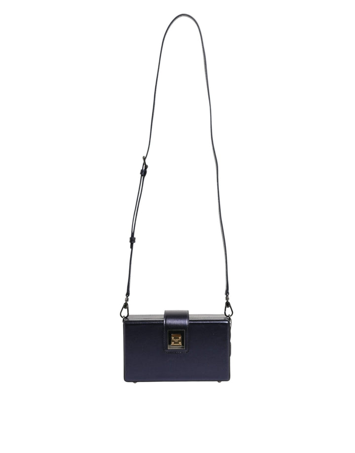 Dolce & Gabbana Blue DG BOX Lambskin Leather Crossbody Strap Bag - RIMODA