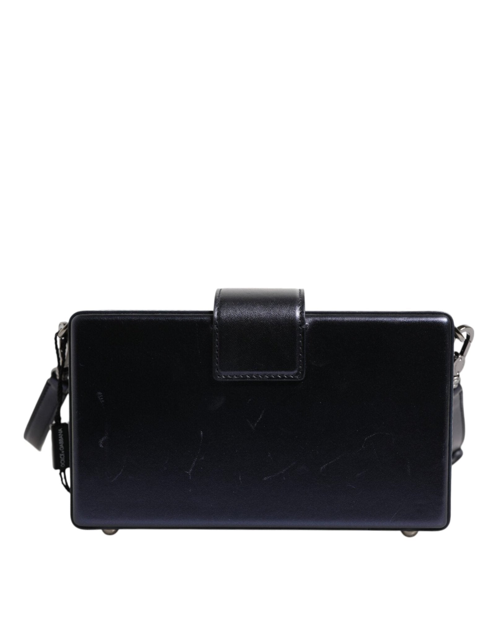 Dolce & Gabbana Blue DG BOX Lambskin Leather Crossbody Strap Bag - RIMODA