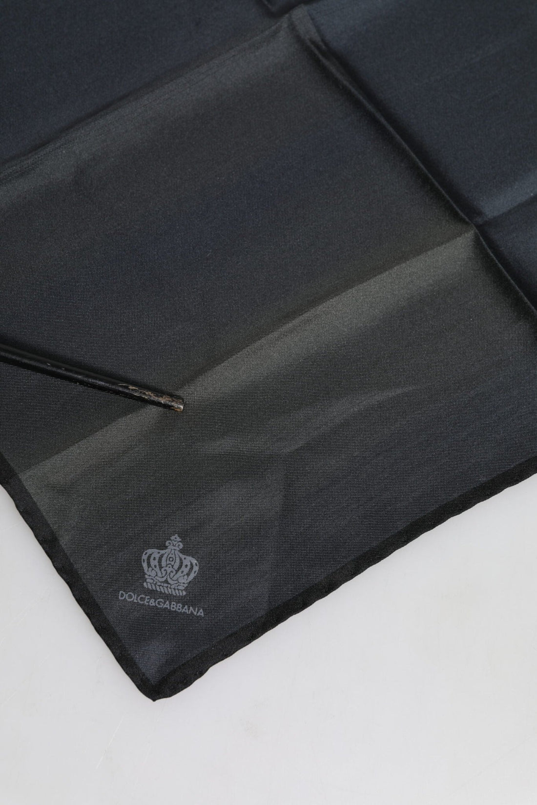 Dolce & Gabbana Blue DG Crown Silk Square Men Foulard Scarf - RIMODA