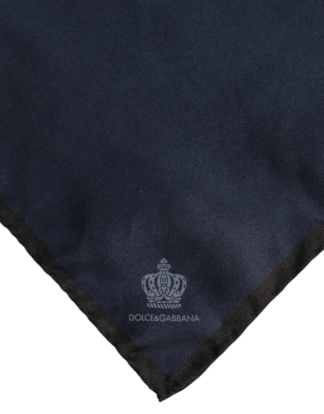 Dolce & Gabbana Blue DG Crown Silk Square Men Foulard Scarf - RIMODA