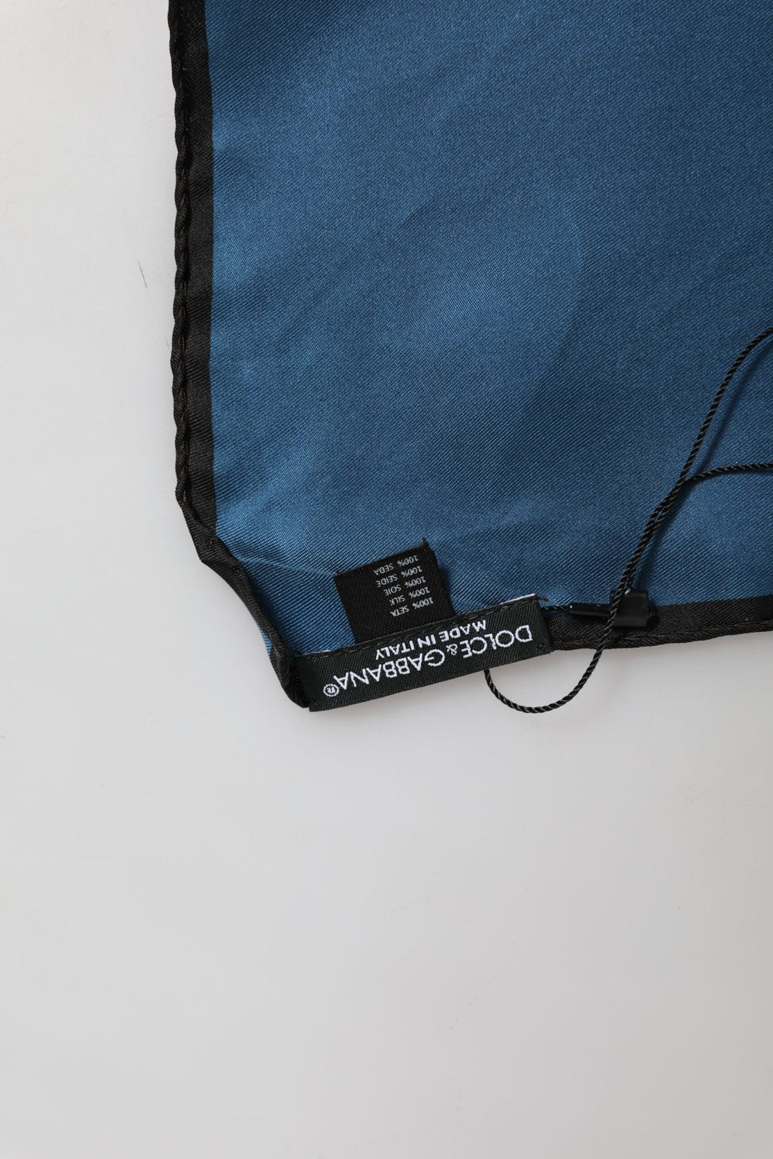 Dolce & Gabbana Blue DG Crown Silk Square Men Foulard Scarf - RIMODA