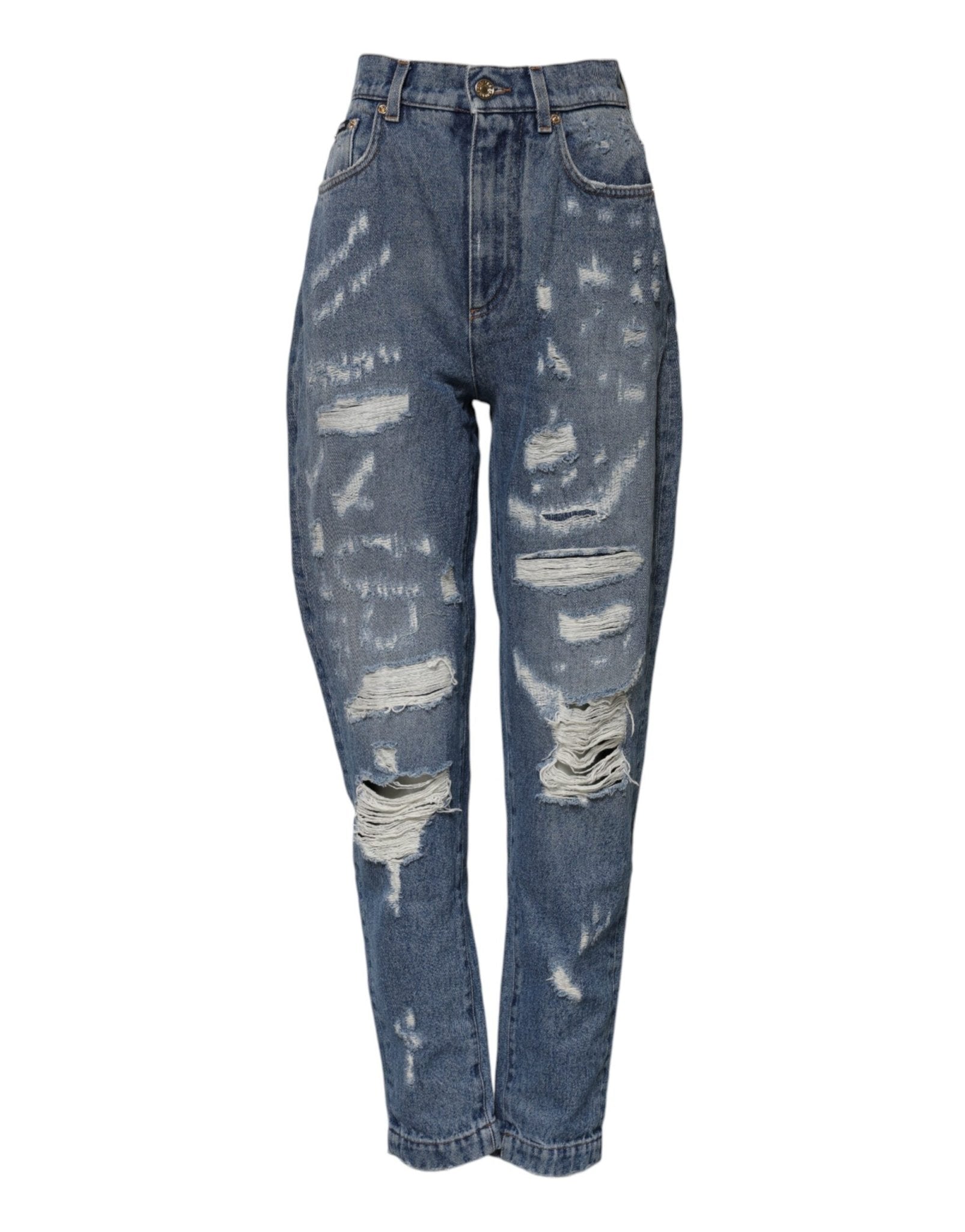 Dolce & Gabbana Blue Distressed Cotton AMBER Denim Jeans - RIMODA