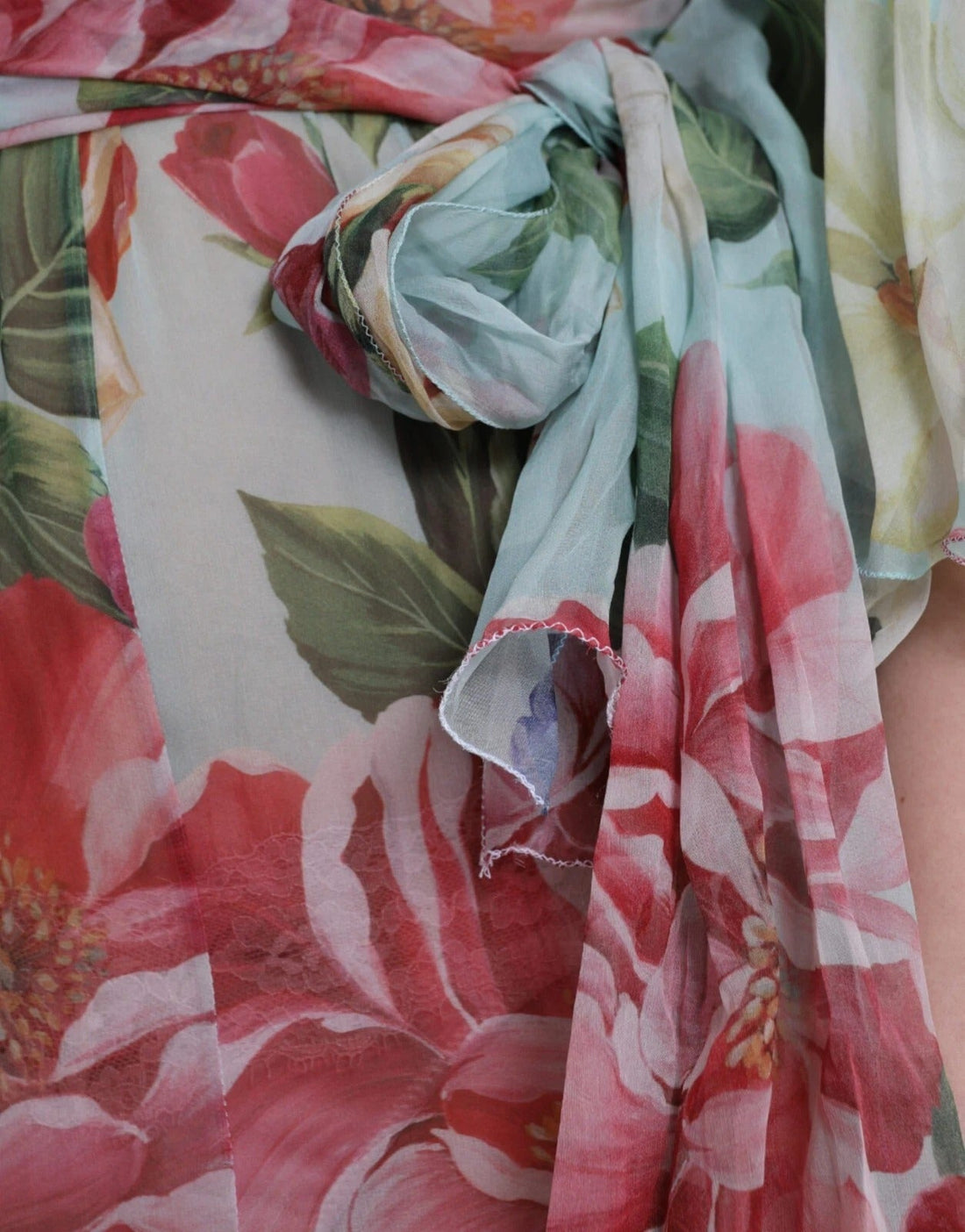 Dolce & Gabbana Blue Floral Print Tiered Long Maxi Dress - RIMODA