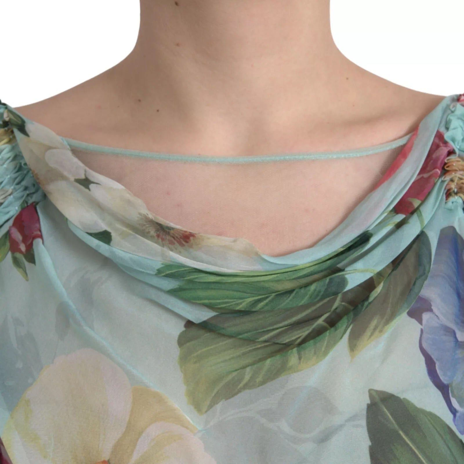 Dolce & Gabbana Blue Floral Print Tiered Long Maxi Dress - RIMODA
