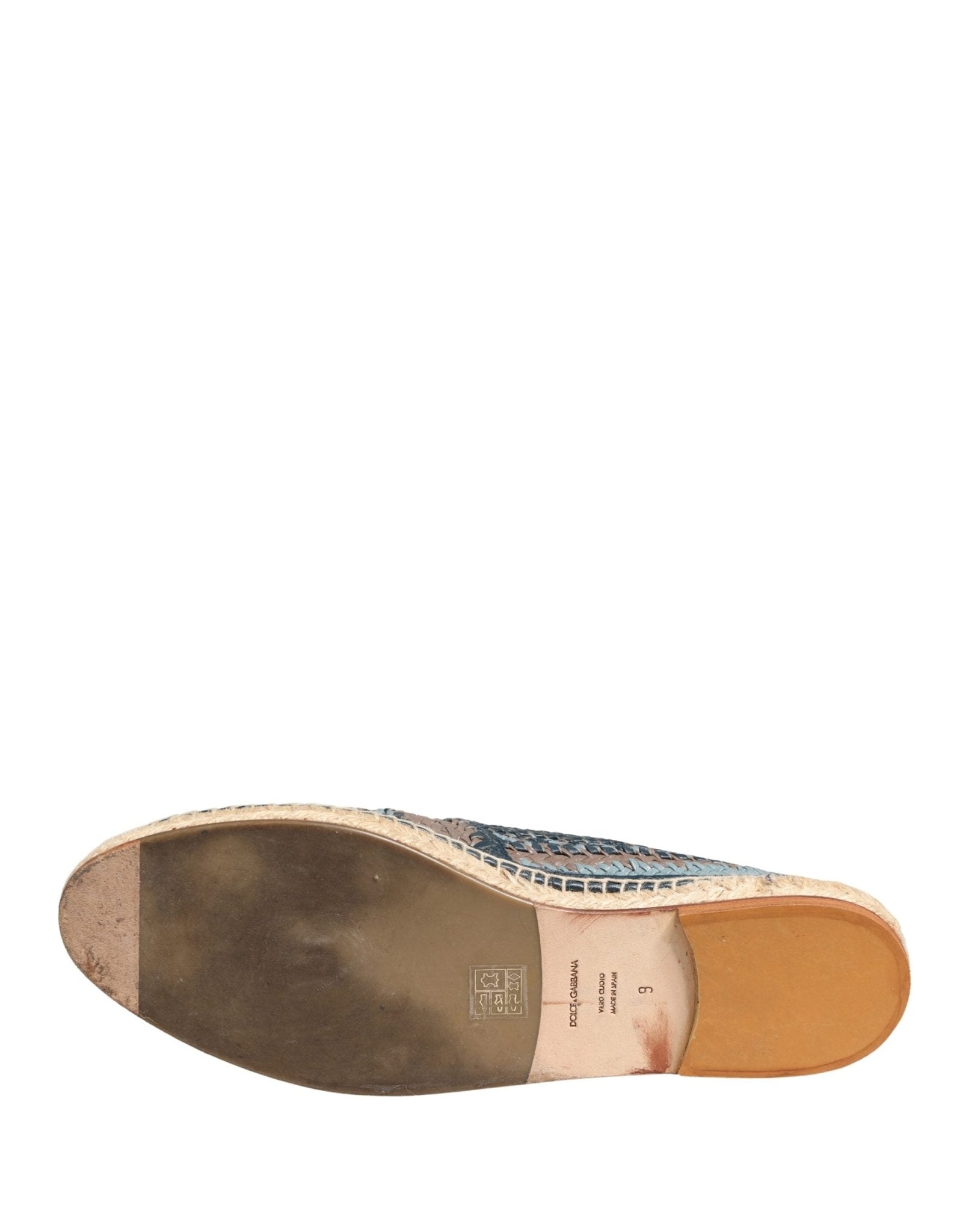 Dolce & Gabbana Blue Gray Slip On Buffalo Espadrille Shoes - RIMODA