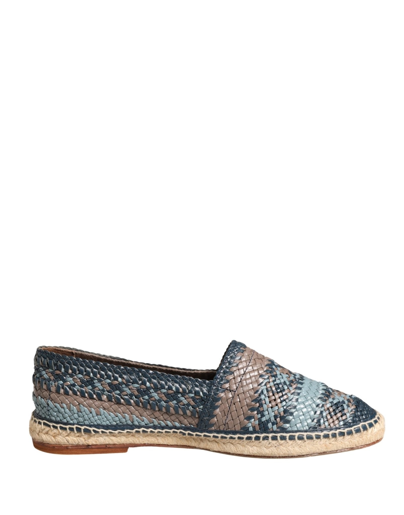 Dolce & Gabbana Blue Gray Slip On Buffalo Espadrille Shoes - RIMODA