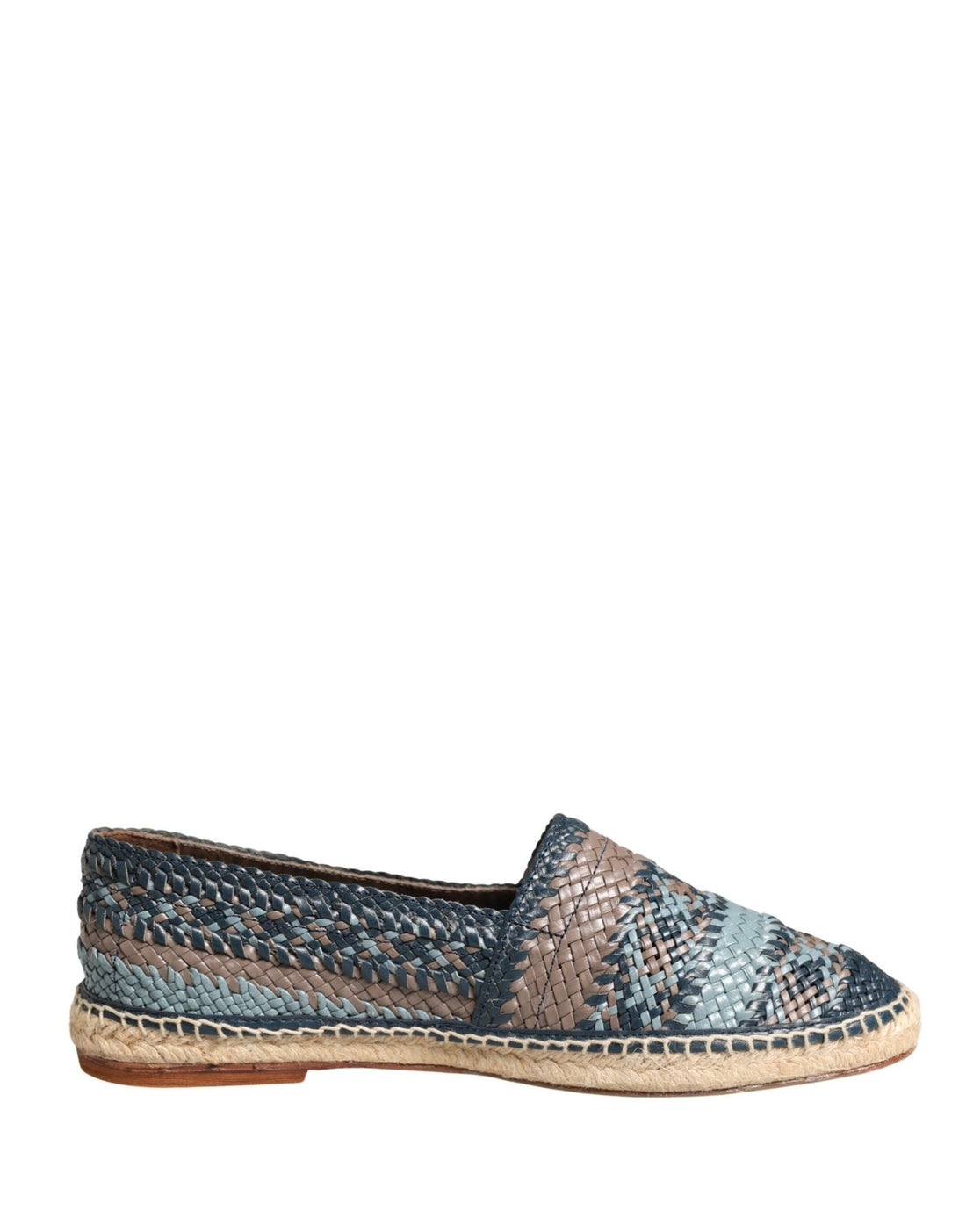 Dolce & Gabbana Blue Gray Slip On Buffalo Espadrille Shoes - RIMODA