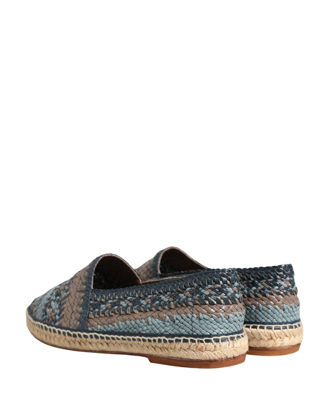 Dolce & Gabbana Blue Gray Slip On Buffalo Espadrille Shoes - RIMODA