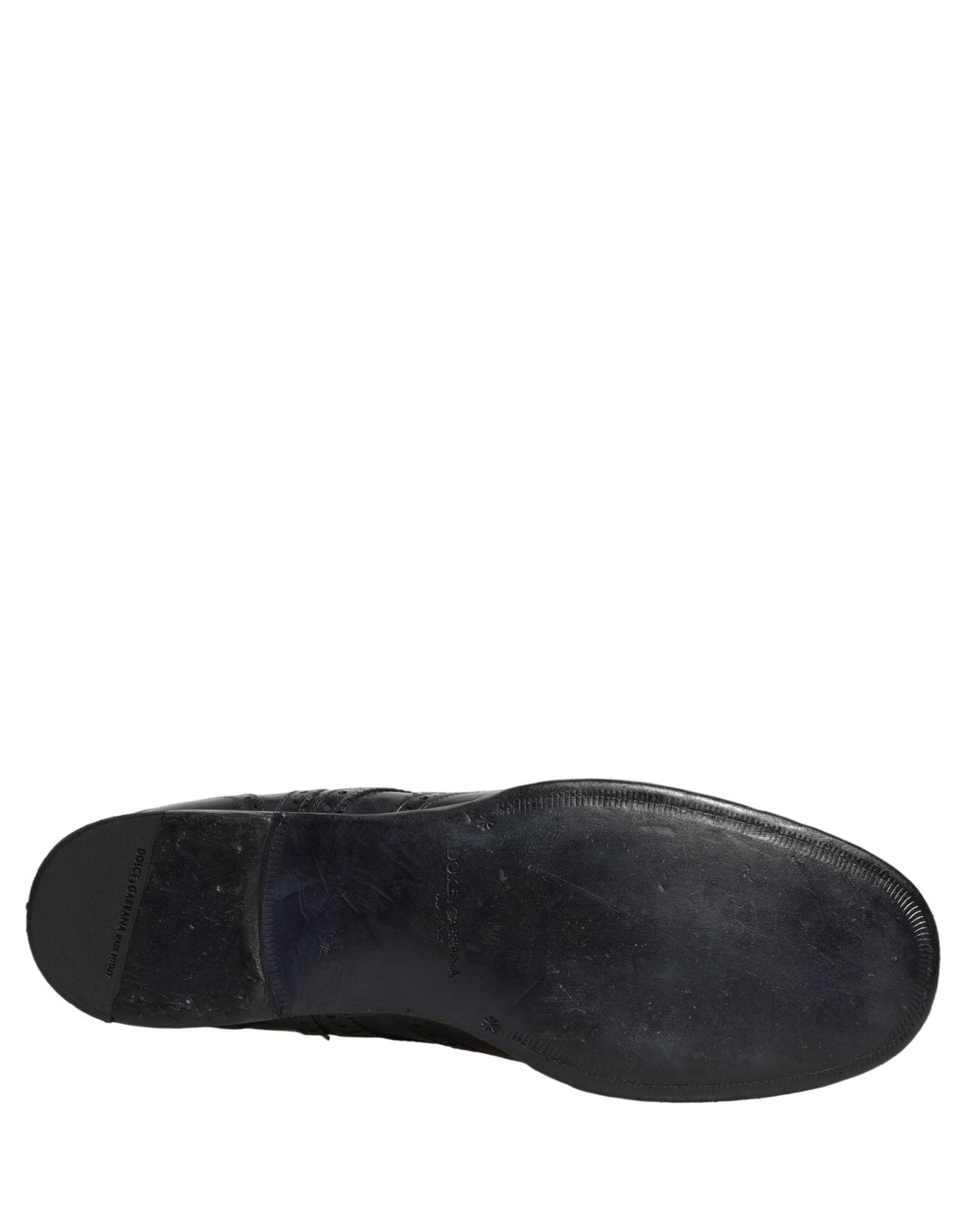 Dolce & Gabbana Blue Leather Derby Wingtip Formal Shoes - RIMODA