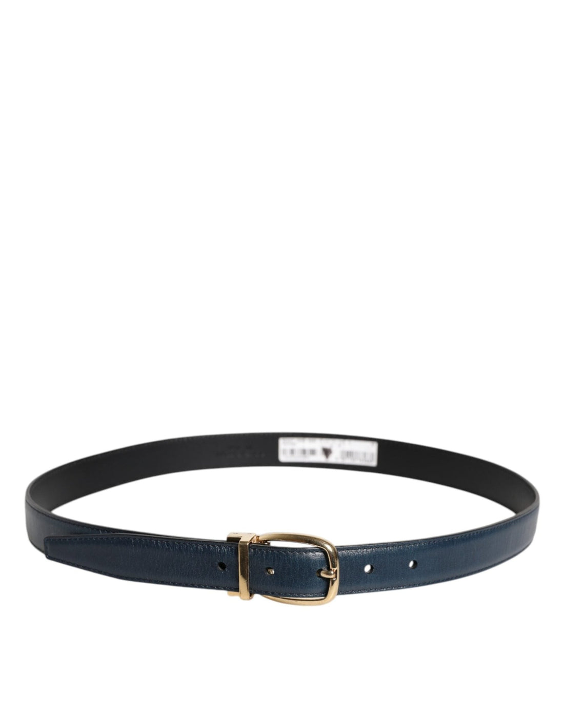 Dolce & Gabbana Blue Leather Metal Buckle Classic Belt - RIMODA