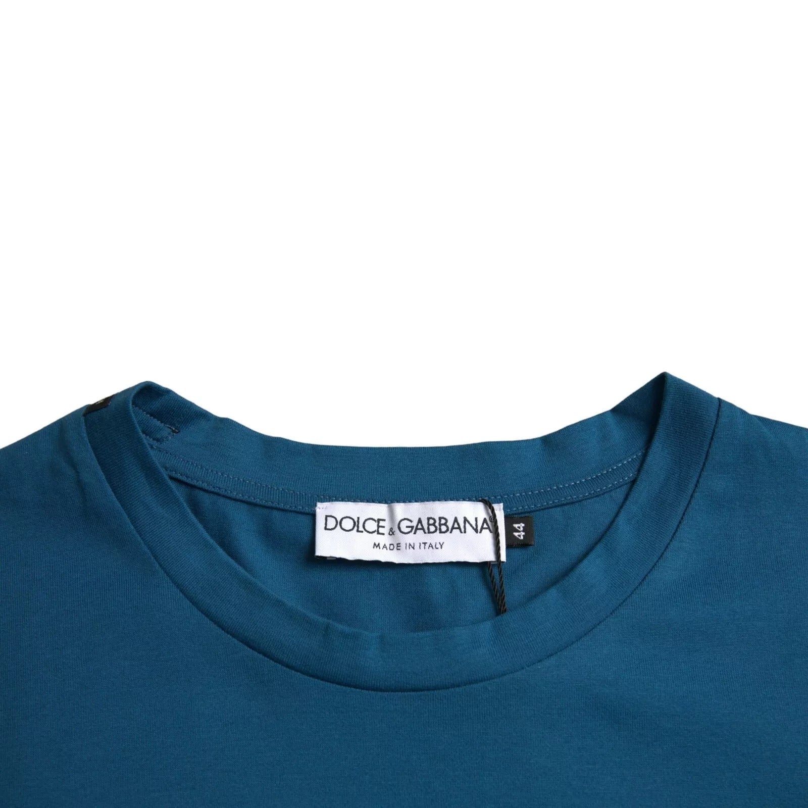 Dolce & Gabbana Blue Logo Cotton Round Neck Short Sleeves T-shirt - RIMODA