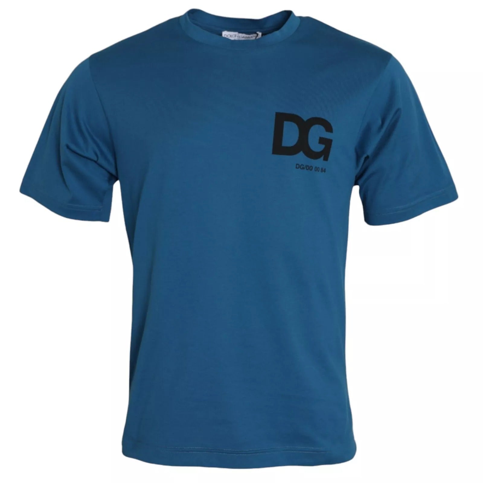 Dolce & Gabbana Blue Logo Cotton Round Neck Short Sleeves T-shirt - RIMODA