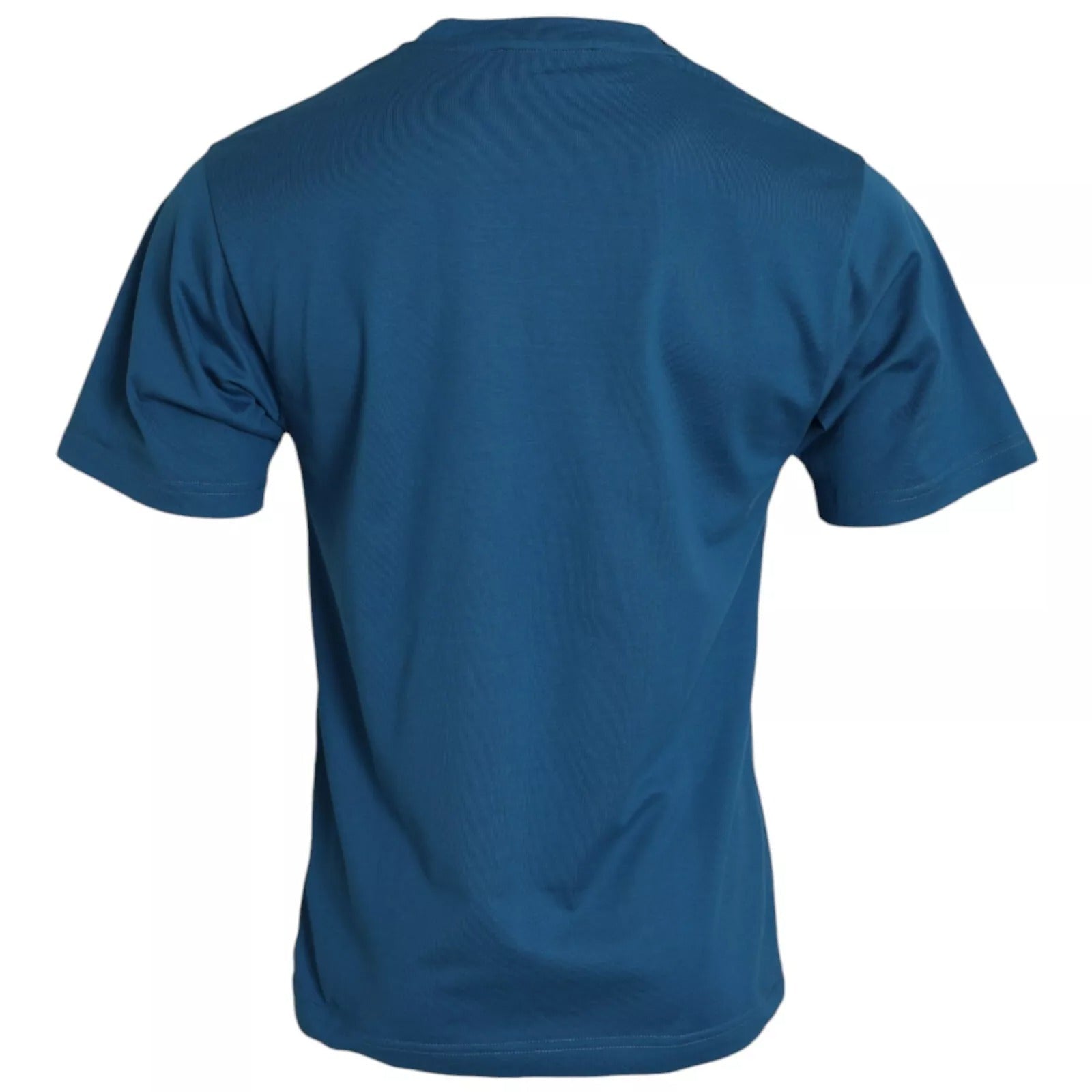 Dolce & Gabbana Blue Logo Cotton Round Neck Short Sleeves T-shirt - RIMODA
